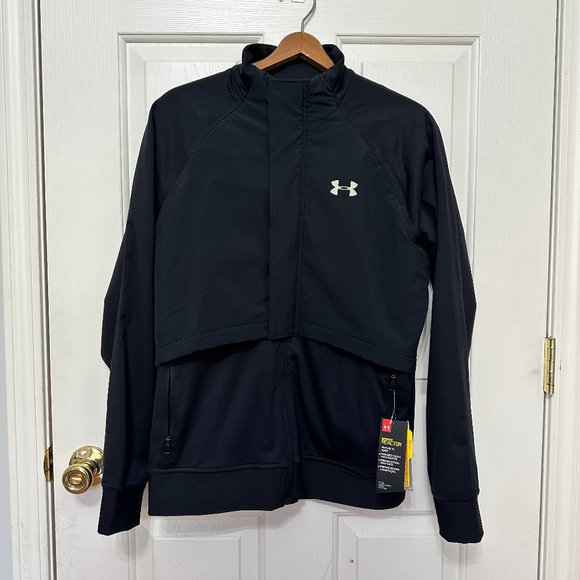 UNDER ARMOUR FULL ZIP FITTED LIGHT JACKET BLACK